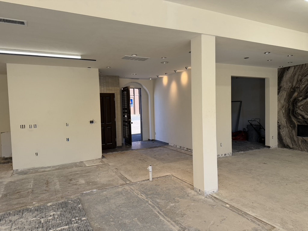 Interior looking toward the entry